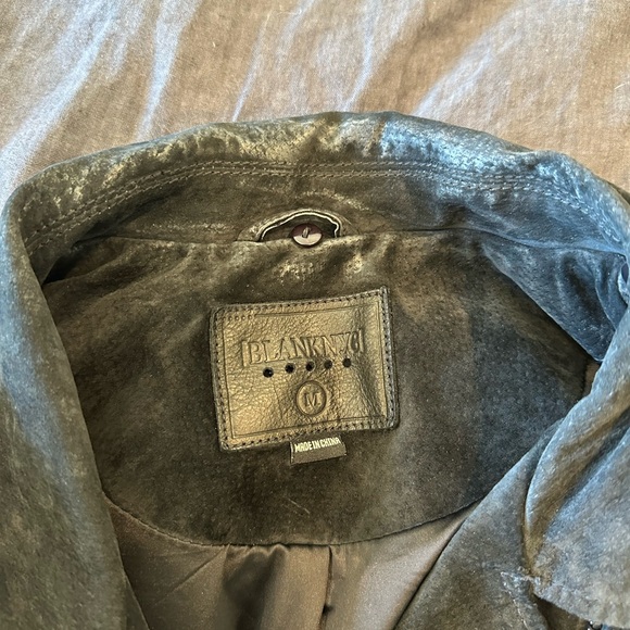 BlankNYC Suede Jacket in Vintage Black Sz M - Picture 2 of 3